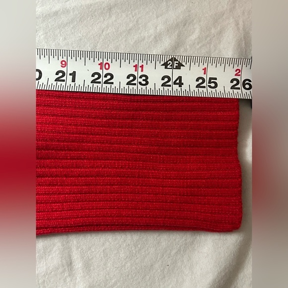 Bloomingdale’s Vintage Hoodie Sweater Red Silk Cashmere Women’s M - Picture 9 of 11